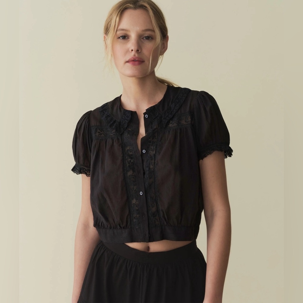 NWT DÔEN Skylark Top in black